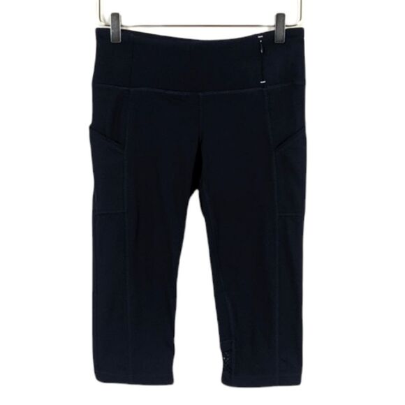 Tangerine Navy Blue Cropped Knicker Leggings Small - Picture 1 of 10